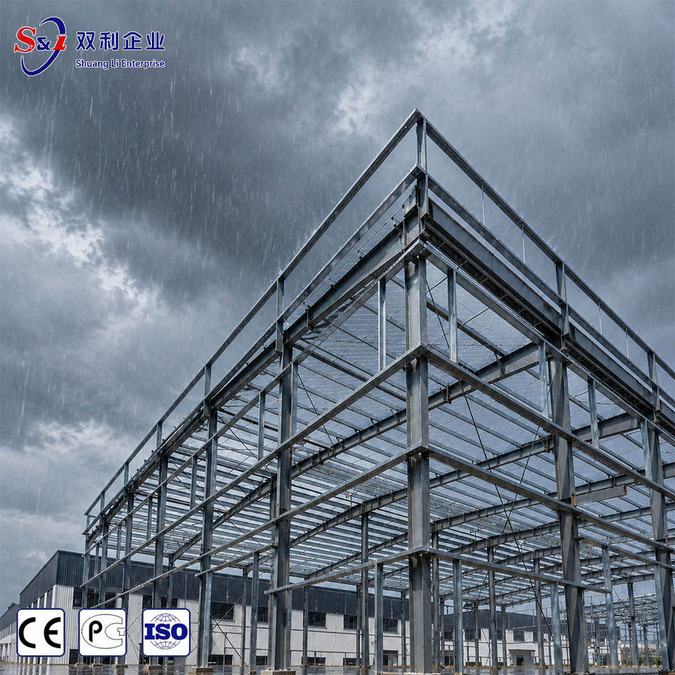 Fire Resistant Prefab Steel Structure Workshop Weatherproof Roof System ...