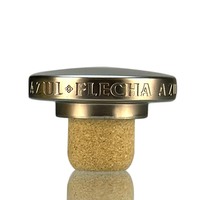 Tapa de tapón de Zamac de metal con logotipo 3D hundido fuerte de lujo para sellar botellas de vidrio