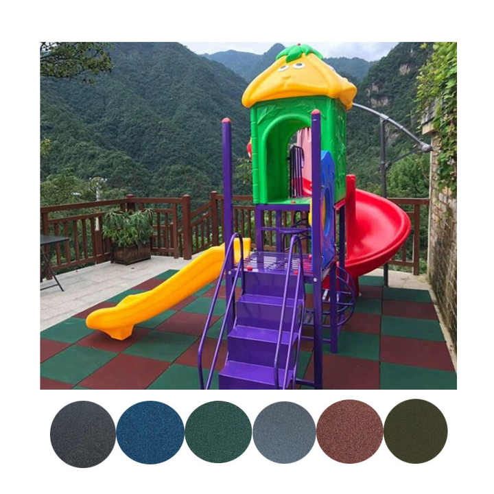 Outdoor Rubber Tiles Bouncy Playground Flooring Safety Outdoor