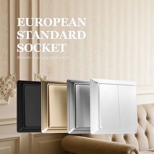 Nhà Máy W Loạt Mới Phong Cách Hiện Đại Tiêu Chuẩn Châu Âu Điện 10A 250V <span class=keywords><strong>2</strong></span> Gang 1 Cách Đẩy Nút Tường Thiết Bị Chuyển Mạch Sử Dụng Cho Nhà - Product Image 2