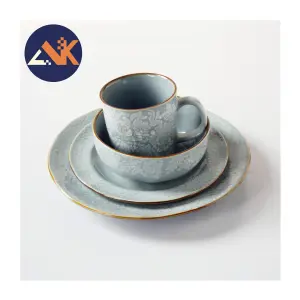 Tasse de café de Sublimation ensemble échantillon pas cher personnalisé thé en grès porcelaine de luxe tasse soucoupe en céramique ensemble de vaisselle