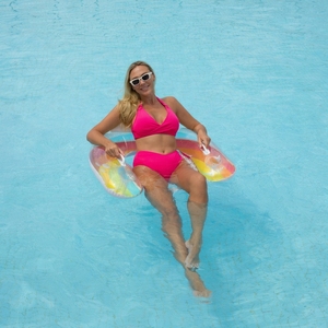 Rainbow Custom Adult &amp; Kids PVC Inflatable <strong>Pool</strong> <strong>Floats</strong> <strong>Chairs</strong> Swimming <strong>Pool</strong> <strong>Lounges</strong> Floating Hammock Fun Summer Water Party - Product Image 4