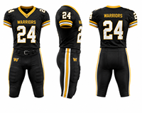 Ensemble de maillots et uniformes de football américain OEM pour jeunes, uniformes en polyester de haute qualité, numéros et motifs vierges, vêtements d'équipe pour jeunes