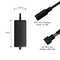 Pengontrol SPI LED cerdas DC 12V/24V, 400 piksel, gigi biru kontrol aplikasi iDeal, Remote 24 tombol IR, lampu redup Strip RGB IC WS2811