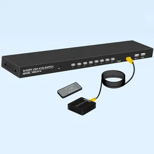 FJ-810UK-M Fjgear Plug And Play 1920*1080 250Hz Usb2.0 Kvm Switch 8 Port Vga Video Kvm Switch Without Line