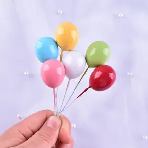 6pcs/Set Colored Foam Balloons for Baking Decorations Children's Birthday Party Cake Toppers Creative Flags for Insertion