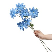 Bruidsboeketten Kunstbloemen 3-koppige Dahlia Arrangementen PVC Schuim Zijde Stof Geen Montage Nodig Gangdecoratie Achtergrond Bloemenwanden Winkel