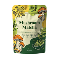 Poudre de Matcha aux Champignons Halal Casher Végétalienne, Formule Personnalisée, Emballage sur Mesure, Boisson Bien-être, Marque Privée OEM ODM