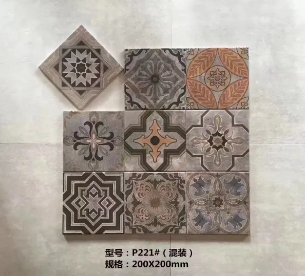 Azulejos especiales de cerámica para decoración de suelo y pared, coloridos, 200x200mm, en venta