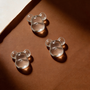 <span class=keywords><strong>Ongles</strong></span> d'entraînement transparents pour nail art avec décoration 3D Ours et Nœud de dessin animé, et carte d'affichage des couleurs pour la formation et la présentation - Product Image 4