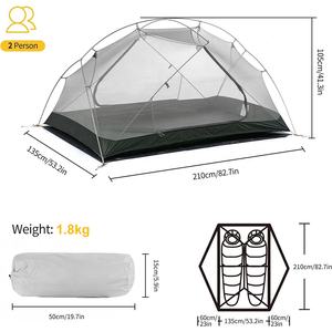 Tente <span class=keywords><strong>de</strong></span> randonnée extérieure imperméable et légère, poteau en aluminium ultraléger pour 2 personnes, tentes <span class=keywords><strong>de</strong></span> camping 4 saisons à <span class=keywords><strong>vendre</strong></span> - Product Image 4