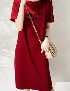 Nuovi <span class=keywords><strong>abiti</strong></span> <span class=keywords><strong>estivi</strong></span> da donna Design Casual magliette coreane abito lungo - Product Image 3