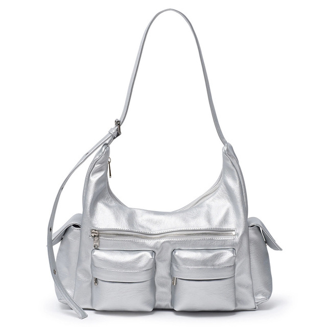2026 Custom Vegan Leather Underarm Shoulder Bags for Motorcycle Women