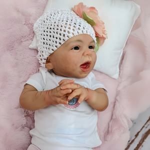 Bambola <span class=keywords><strong>Reborn</strong></span> da 22 Pollici di Alta Qualità Creazione Artistica per Bambini Piccoli Bebe Bambola <span class=keywords><strong>Reborn</strong></span> in Silicone Carina Bambole <span class=keywords><strong>Reborn</strong></span> in Silicone Vinilico - Product Image 3