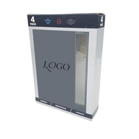 Caja de Embalaje de Cartón Portátil, Reciclable y Ecológica, Personalizada, con Ventanas en Relieve para Exhibición de Ropa, Ropa Interior y Calcetines, Magnética