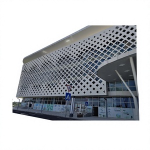 Murs-rideaux modernes en alliage d'aluminium, revêtement poudré anti-corrosion pour l'extérieur des bâtiments - Product Image 1