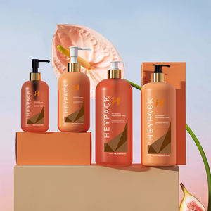 Venta al por mayor 500ml 1000ml Boston botella redonda PET translúcido brillante color mate botella de champú - Product Image 3