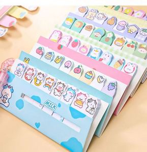 Pegatinas de Índice Multicolores con Dibujos Animados, Lindas e Interesantes, Material de Oficina para Aprender, Esenciales para la Escuela, para Registrar Notas - Product Image 2