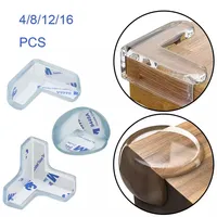 4 pcs Baby Furniture Corner Safety Bumper Security Table Desk Corner Edge U  type Protector Guard