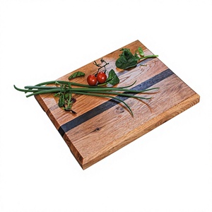 Tabla de cortar de madera sostenible con mango de madera, rectangular, de 1.5 cm de grosor, apta para lavavajillas. - Product Image 2