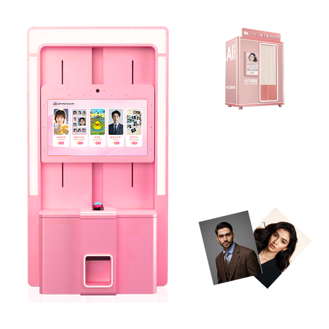 Photo Booth Instant Korean Style Photo Booth Station Commercial Use Self-service Photo Booth With Camera