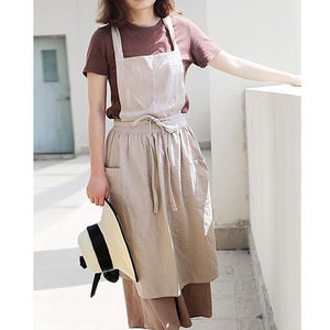 8283 qualité supérieure Style <span class=keywords><strong>japonais</strong></span> coton <span class=keywords><strong>lin</strong></span> croix dos <span class=keywords><strong>tablier</strong></span> avec 2 poches pour la cuisine jardinage femmes coton <span class=keywords><strong>lin</strong></span> <span class=keywords><strong>tablier</strong></span> - Product Image 3