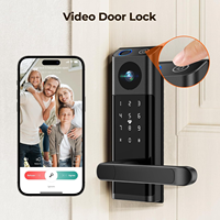 Cerradura Inteligente Biométrica Tuya WiFi con Control Remoto, Contraseña, Audio Bidireccional, Huella Digital, Cerradura de Seguridad con Cámara