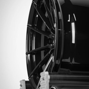 Ruedas de 10 radios forjadas personalizadas de 17-26 pulgadas para <span class=keywords><strong>BMW</strong></span> M3 <span class=keywords><strong>M4</strong></span> Audi RS5 Lexus <span class=keywords><strong>RC</strong></span> F, llantas de rendimiento ligeras cóncavas profundas negras brillantes - Product Image 6