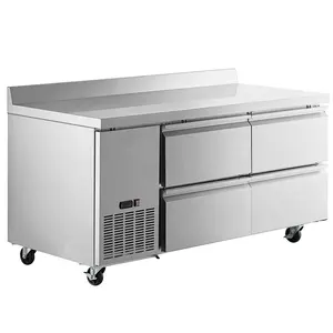 4 cassetti In Acciaio Inox per Uso Professionale Sottopiano Frigo/Banco di Lavoro Chiller/Sotto Bar Frigorifero