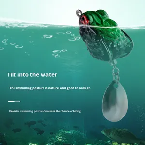 Lure Live Bait Thunder Frog Silicone Freshwater <strong>Trolling</strong> Lure Soft Baits Carp Lake <strong>Black</strong> Fishing Bait - Product Image 4