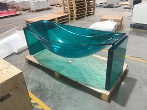 Màu Polyester rõ ràng Bồn tắm nhự<span class=keywords><strong>a</strong></span> tinh khiết đúc ngâm bồn tắm tinh thể rõ ràng nhự<span class=keywords><strong>a</strong></span> bồn tắm trong suốt bồn tắm freestanding - Product Image 2