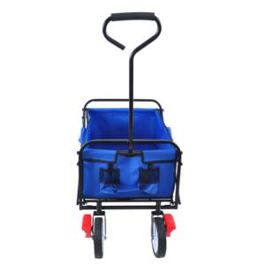 Chariot de jardin pliable Db Garden Storage Wagon bleu à 4 roues pour les courses, la plage et les activités de plein air - Product Image 5