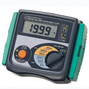 Kyoritsu <b>MODEL</b> 4118A LOOP/PFC/PSC Tester 15mA Measurement IP54 110-260V - Product Image 1
