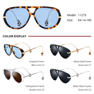 Lunettes de <span class=keywords><strong>soleil</strong></span> polarisées en acétate Borregls pour hommes, nouvelle collection 2026, de marque, haute qualité, pour femmes, style rétro pilote, protection UV400, modèle 11273 - Product Image 3