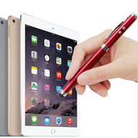 Stylo multifonction EACAJESS 4-en-1 : stylet, pointeur laser couleur, lumière LED, stylo à bille métallique 0,5 mm – Vente en gros