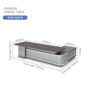 סט ריהוט משרדי מודרני, אקולוגי ועמיד לסיטונאות, שולחן מנכ\\\"ל/מנהל בכיר, שולחן מנהלים מעץ MDF יוקרתי - Product Image 3