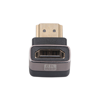 Adaptateur OEM d'usine neuf à angle droit de 90 degrés mâle vers femelle avec coque métallique pour ordinateur portable, téléviseur, moniteur, PS5/PS4 - ZSWinner