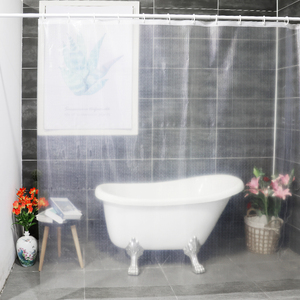 Tenda da Doccia Semi-Trasparente in PEVA con Effetto Occhio di Gatto 3D - Product Image 1