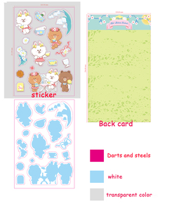 Hot-bán tùy chỉnh không thấm nước vinyl dán với <span class=keywords><strong>logo</strong></span> rõ ràng trong suốt Nụ Hôn cắt Sticker Sheets đối với thương hiệu ứng dụng - Product Image 3