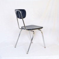 Chaise d'étudiant américaine électroplaquée pour université, école, salle de classe, collège, chaise de cadet, chaise de salle à manger