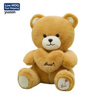 Vente en gros d'ours en peluche mignons et kawaii, en coton PP, avec cœur, différentes tailles, pour enfants, cadeau de la Saint-Valentin