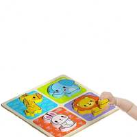 Rompecabezas Educativos de Madera Montessori, Múltiples Estilos, Dibujos Animados, Avanzados, Cuatro en Uno, para Bebés, Niños y Niñas