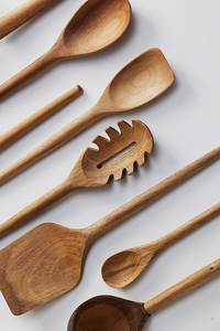 Cucchiaio da Zuppa <span class=keywords><strong>in</strong></span> Legno di Acacia con Manico Lungo, Mestolo <span class=keywords><strong>in</strong></span> Legno Massiccio per Cucina - Product Image 6
