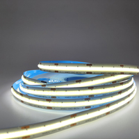 Bande LED COB Flexible en Cuivre Blanc DC24V 630 LED/m 10mm IP20 14W/m, Contrôle à Distance, Intensité Variable, Rouleau de 5m pour Éclairage Paysager