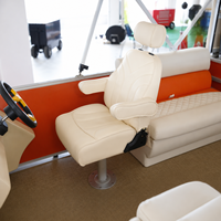 Bateau ponton en aluminium de 22 pieds de long, haut de gamme, avec vestiaire privé pour les loisirs en famille et les croisières.