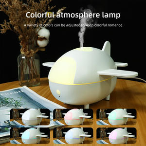 Wood Grain Airplane <b>Humidifier</b> Mini USB Aroma Diffuser With Remote Control For Home Office Desk - Product Image 4