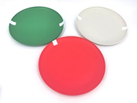 Lot de 2 couverts de vaisselle en plastique, assiette ronde durable, style européen, pour la maison, le camping, fabriqué à partir de paille de blé PP
