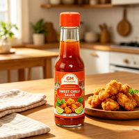 Emballage vide pour sauce chili douce 5oz 8oz 90ml 150ml 250ml, Bouteille hermétique Woozy pour sauce, Bouteilles en verre pour sauce piquante pour la cuisine