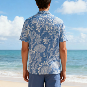 Thời Trang Giản Dị Mùa Hè In Hawaii Áo Sơ Mi Áo Cánh Ngắn Tay Áo Hàng Đầu Bãi Biển Tùy Chỉnh Hawaii Bãi Biển Áo Sơ Mi - Product Image 4