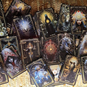 Tarot <span class=keywords><strong>de</strong></span> Papel Ecológico Personalizado, Videntes Lunares, 78 Páginas, Impresión, Embalaje, Cartas del Tarot, Guía, Bordes Dorados/Plateados, Oráculo - Product Image 2